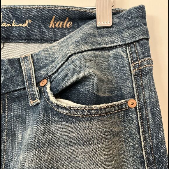 7 For All Mankind Kate dark blue straight leg jeans, great condition, size 26 - Picture 4 of 8